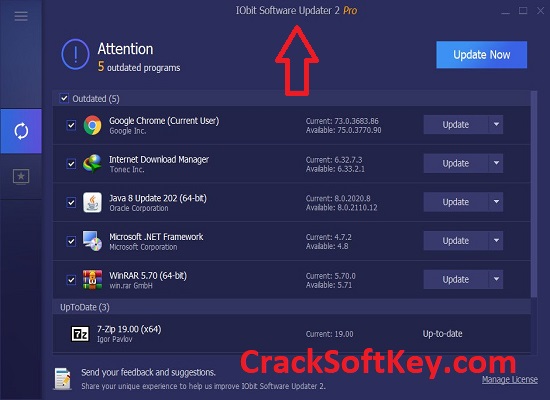 IObit Software Updater Pro Crack 2024